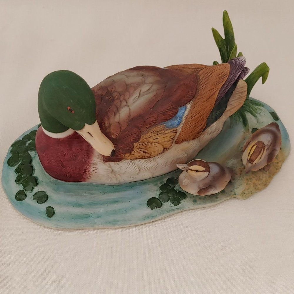 Andrea  Mallard Duck Family [ No. 7485] Vintage Japan Figurine 1985